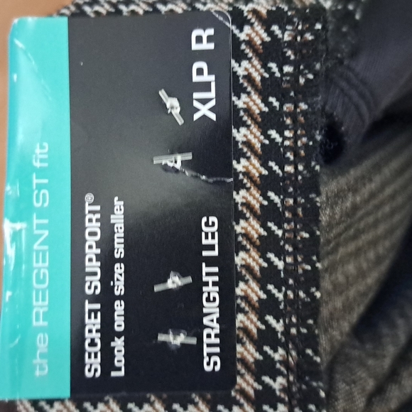 Investments The REGENT ST Fit Pull-On Straight Leg Houndstooth Pants - Picture 8 of 10